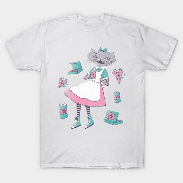 Dinah In Wonderland T-Shirt by MidnightCoffee